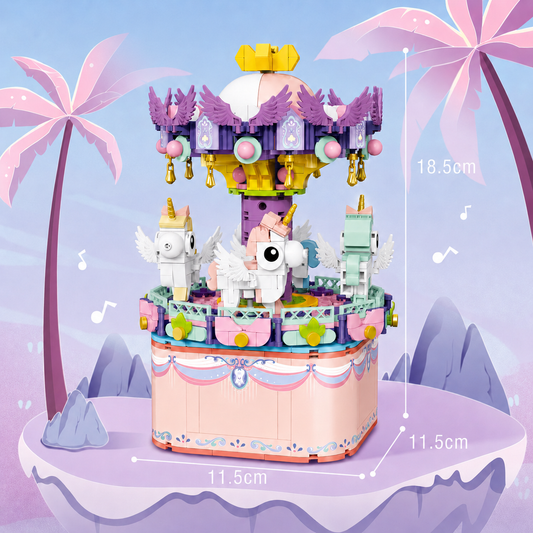 Unicorn Merry-Go-Round MeloBricks Music Box